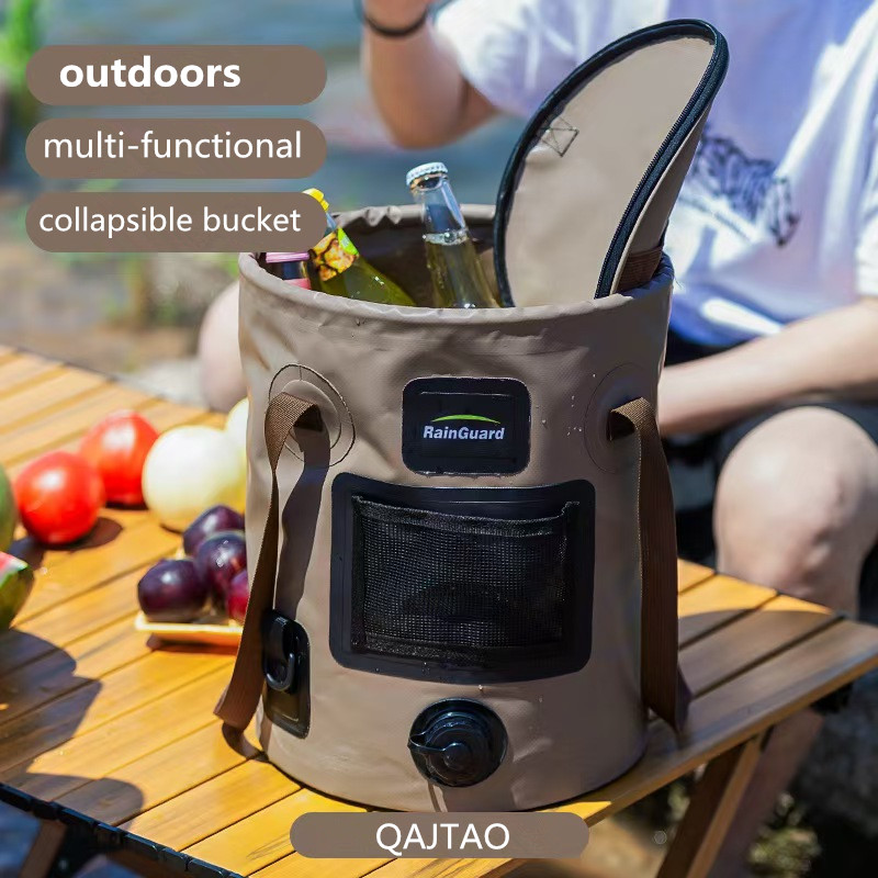 Fishing Bag Waterproof - Secchio Pieghevole Portatile da 25L, Borsa